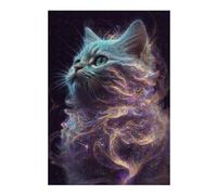 Puzzle Per Adolescenti 1000pcs(38x26cm) Galaxy Kitten White Cat Puzzle Per Adolescenti Gioco Pratico Decorazione Per La Casa Ottimo Regalo Per I Giocatori 1000pcs(38x26cm)
