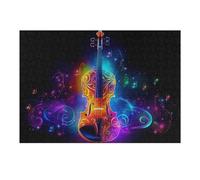 Puzzle Per Adolescenti 1000pcs(38x26cm) Music Violin Neon Puzzle Per Adulti Giocattoli Antistress Un'opera D'arte Aiuta L'esercizio Del Cervello 1000pcs(38x26cm)