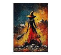 Puzzle Per Adolescenti 1000pcs(38x26cm) S Dark Witch with Broomstick Puzzle Per Adulti Gioco Pratico Taglio Di Precisione Regali Unici Per Compleanni E Occasioni Speciali 1000pcs(38x26cm) S