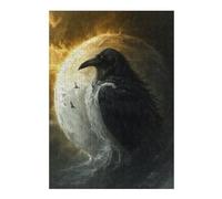 Puzzle Per Adolescenti 1000pcs(38x26cm) S Moonlit Raven Flight Puzzle Per Adulti Gioco Rompicapo Decorazione Perfetta Gioco Stimolante Regali 1000pcs(38x26cm) S