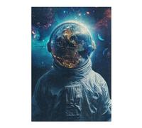 Puzzle Per Adolescenti 1000pcs(38x26cm) S Space Helmet Earth View Puzzle Per Adulti Gioco Pratico Analisi E Logica Interazione Genitore-figlio 1000pcs(38x26cm) S