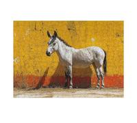 Puzzle Per Adolescenti 1000pcs(38x26cm) Spotted Donkey Against Colorful Wall Puzzle Per Adulti Giocattoli Antistress Sfida Educativa Di Taglio Di Precisione 1000pcs(38x26cm)