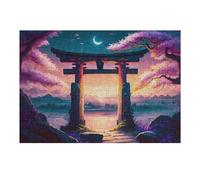 Puzzle Per Adolescenti 1000pcs(38x26cm) Sunset to Torii Gate Puzzle Per Adulti Gioco Per Famiglie Decorazione Perfetta Regali Di Natale E Compleanno 1000pcs(38x26cm)