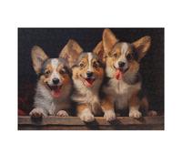 Puzzle Per Adolescenti 1000pcs(38x26cm) Three Pembroke Welsh Corgi Puzzle Per Adulti Giocattolo Decorazione Da Parete Difficile Difficile Compleanno E Natale 1000pcs(38x26cm)