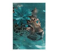 Puzzle Per Adolescenti 1000pcs(38x26cm) Tiger with Flower in Water Puzzle Per Adulti Gioco Rompicapo Decorazione Perfetta Gioco Stimolante Regali 1000pcs(38x26cm)
