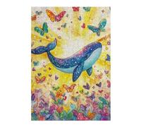 Puzzle Per Adolescenti 1000pcs(38x26cm) Whale And Butterfly Fantasy Puzzle Per Adolescenti Gioco Rompicapo Regalo Decorativo Perfetto Per Amici E Familiari 1000pcs(38x26cm)