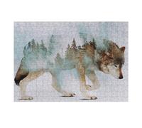 Puzzle Per Adolescenti 1000pcs(38x26cm) Wolf And Forest 6 Puzzle Per Adulti Gioco Per Famiglie Decorazione Perfetta Regali Di Natale E Compleanno 1000pcs(38x26cm)