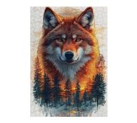 Puzzle Per Adolescenti 1000pcs(38x26cm) Wolf And Forest Digital Art Puzzle Per Adulti Gioco Per Famiglie Migliora La Memoria Regali Unici Per Compleanno E Natale 1000pcs(38x26cm)