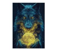 Puzzle Per Adolescenti 1000pcs(38x26cm) Wolf Holding Moon Poster Puzzle Per Adulti Gioco Pratico Taglio Di Precisione Regali Unici Per Compleanni E Occasioni Speciali 1000pcs(38x26cm)