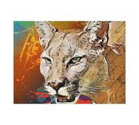 Puzzle Per Adolescenti 1000pcs(52x38cm) Angry Puma Face Puzzle Per Adolescenti Gioco Pratico Decorazione Per La Casa Ottimo Regalo Per I Giocatori 1000pcs(52x38cm)