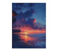 Puzzle Per Adolescenti 1000pcs(52x38cm) Beach Sunset Reflections Puzzle Per Adulti, Gioco Rompicapo, Decorazione Perfetta, Interazione Genitore-figlio 1000pcs(52x38cm)