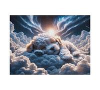 Puzzle Per Adolescenti 1000pcs(52x38cm) Cloudy Dreams Cute Puppy in Heaven Puzzle Per Adulti Gioco Per Famiglie Decorazione Perfetta Regali Di Natale E Compleanno 1000pcs(52x38cm)
