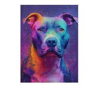 Puzzle Per Adolescenti 1000pcs(52x38cm) Colorful Pitbull Portrait Puzzle Per Adulti Giocattolo Decorazione Da Parete Decorazione Da Parete Regalo Di Compleanno, Regali, 1000pcs(52x38cm)
