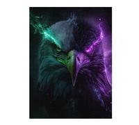 Puzzle Per Adolescenti 1000pcs(52x38cm) Eagle with Neon Lights Puzzle Per Adulti Giocattoli Antistress Analisi E Logica Regali Per La Riduzione Dello Stress 1000pcs(52x38cm)