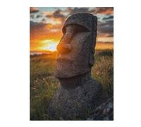 Puzzle Per Adolescenti 1000pcs(52x38cm) Easter Island Statue Sunset Puzzle Per Adulti Giocattolo Decorazione Da Parete Antistress Divertimento Attività A Casa, 1000pcs(52x38cm)