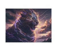 Puzzle Per Adolescenti 1000pcs(52x38cm) Electric Tiger Roar Wild Energy Unleashed! Puzzle Per Adolescenti Giocattoli Antistress Regali Per Donne Interazione Genitore-figlio 1000pcs(52x38cm)