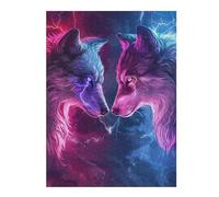 Puzzle Per Adolescenti 1000pcs(52x38cm) Electric Wolf Encounter-1 Puzzle Per Adulti Gioco Rompicapo Vacanza A Casa Passatempo Sfida Educativa 1000pcs(52x38cm)