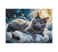 Puzzle Per Adolescenti 1000pcs(52x38cm) Enchanted Celestial Cat Dreamscape Puzzle Per Adulti Giocattoli Antistress Sfida Difficile Offerta Come Regali Per Tutta La Famiglia 1000pcs(52x38cm)