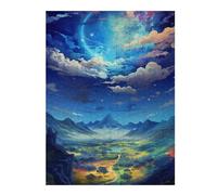 Puzzle Per Adolescenti 1000pcs(52x38cm) Enchanted Fantasy Landscape Puzzle Per Adulti Gioco Rompicapo Corsa Di Velocità Delle Mani Interazione Genitore-figlio 1000pcs(52x38cm)
