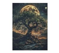 Puzzle Per Adolescenti 1000pcs(52x38cm) Enchanted Night Sky with Giant Tree Puzzle Per Adolescenti Gioco Rompicapo Regalo Decorativo Perfetto Per Amici E Familiari 1000pcs(52x38cm)