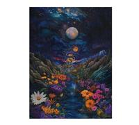 Puzzle Per Adolescenti 1000pcs(52x38cm) Fantasy Forest Stream Night Sky Puzzle Per Adolescenti Gioco Rompicapo Difficile Aiuta L'esercizio Del Cervello 1000pcs(52x38cm)