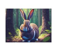 Puzzle Per Adolescenti 1000pcs(52x38cm) Forest Rabbit Nature Scene Puzzle Per Adulti Giochi Rilassanti Analisi E Logica Regali Di Natale E Compleanno 1000pcs(52x38cm)