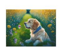 Puzzle Per Adolescenti 1000pcs(52x38cm) Golden Retriever Blowing Bubbles Puzzle Per Adulti Giochi Per Famiglie Ma Divertenti E Umoristici Giochi Stimolanti Regali 1000pcs(52x38cm)