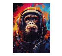Puzzle Per Adolescenti 1000pcs(52x38cm) Gorilla Astronaut Space Suit Puzzle Per Adulti Gioco Rompicapo Corsa Di Velocità Delle Mani Interazione Genitore-figlio 1000pcs(52x38cm)
