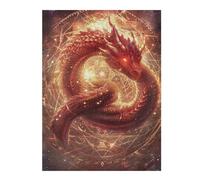 Puzzle Per Adolescenti 1000pcs(52x38cm) Magical Fire Dragon Artwork Puzzle Fai Da Te Per Adulti Giocattoli Sfida Difficile Regali Unici Di Compleanno E Natale 1000pcs(52x38cm)