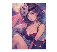 Puzzle Per Adolescenti 1000pcs(52x38cm) Masked Beauty with Black Cat Puzzle Per Adulti Gioco Rompicapo Vacanza A Casa Passatempo Sfida Educativa 1000pcs(52x38cm)