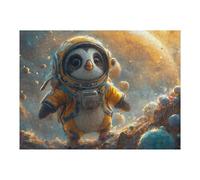 Puzzle Per Adolescenti 1000pcs(52x38cm) Penguin Astronaut in Space Puzzle Per Adulti Giocattoli Antistress Un'opera D'arte Aiuta L'esercizio Del Cervello 1000pcs(52x38cm)