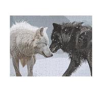 Puzzle Per Adolescenti 1000pcs(52x38cm) Puzzle Black White Wolf Vintage Puzzle Per Adulti Giochi Rilassanti Analisi E Logica Aiutano L'esercizio Del Cervello 1000pcs(52x38cm)