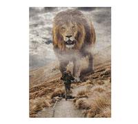 Puzzle Per Adolescenti 1000pcs(52x38cm) Puzzle Mindset Lion Vs Man Puzzle Giochi Rilassanti Vacanza in Casa Passatempo Per Compleanno, Natale 1000pcs(52x38cm)
