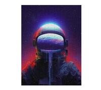 Puzzle Per Adolescenti 1000pcs(52x38cm) Space Helmet with Earth View -2 Puzzle Per Adulti Gioco Rompicapo Taglio Di Precisione Divertimento A Casa Attività, 1000pcs(52x38cm)