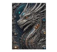 Puzzle Per Adolescenti 1000pcs(52x38cm) Steampunk Galactic Dragon Puzzle Per Adolescenti Gioco Pratico Decorazione Per La Casa Ottimo Regalo Per I Giocatori 1000pcs(52x38cm)