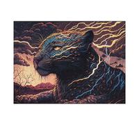 Puzzle Per Adolescenti 1000pcs(52x38cm) Thundering Leopard Nature's Power in Art Puzzle Per Adulti Giocattoli Antistress Sfida Educativa Di Taglio Di Precisione 1000pcs(52x38cm)