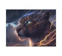 Puzzle Per Adolescenti 1000pcs(52x38cm) Thunderous Leopard Wild Power Unleashed Puzzle Per Adulti Giocattoli Antistress Sfida Educativa Di Taglio Di Precisione 1000pcs(52x38cm)