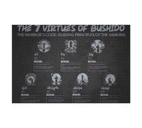 Puzzle Per Adolescenti 1000pcs(75x50cm) 7 Virtues of Bushido - Samurai Code For Success Puzzle Per Adulti Giochi Per Famiglie Ma Divertenti E Umoristici Giochi Stimolanti Regali 1000pcs(75x50cm)