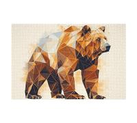 Puzzle Per Adolescenti 1000pcs(75x50cm) Abstract Brown Bear Puzzle Per Adulti Gioco Per Famiglie Decorazione Perfetta Regali Di Natale E Compleanno 1000pcs(75x50cm)