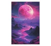 Puzzle Per Adolescenti 1000pcs(75x50cm) Alien Landscape with Pink Planet Puzzle Per Adulti Gioco Pratico Ma Divertente E Umoristico Aiuta Ad Allenare Il Cervello 1000pcs(75x50cm)