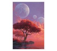 Puzzle Per Adolescenti 1000pcs(75x50cm) Alien Planet with Red Trees Puzzle Per Adulti Gioco Rompicapo Decorazione Perfetta Gioco Stimolante Regali 1000pcs(75x50cm)