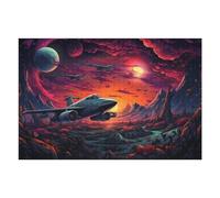 Puzzle Per Adolescenti 1000pcs(75x50cm) Alien Spaceship Adventure Puzzle Per Adulti Giocattolo Decorazione Da Parete Difficile Difficile Compleanno E Natale 1000pcs(75x50cm)