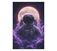 Puzzle Per Adolescenti 1000pcs(75x50cm) Astronaut in Clouds with Moon Puzzle Per Adulti Gioco Pratico Analisi E Logica Interazione Genitore-figlio 1000pcs(75x50cm)