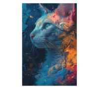 Puzzle Per Adolescenti 1000pcs(75x50cm) Colorful Abstract Cat Artwork -1 Puzzle Per Adulti Gioco Rompicapo Vacanza A Casa Passatempo Sfida Educativa 1000pcs(75x50cm)