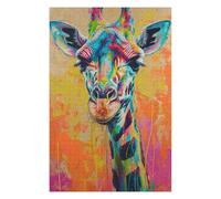 Puzzle Per Adolescenti 1000pcs(75x50cm) Colorful Giraffe Painting Artwork Puzzle Per Adulti Gioco Rompicapo Taglio Di Precisione Divertimento A Casa Attività, 1000pcs(75x50cm)