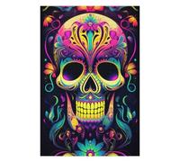 Puzzle Per Adolescenti 1000pcs(75x50cm) Colorful Sugar Skull Artwork-1 Puzzle Per Adulti Gioco Rompicapo Taglio Di Precisione Divertimento A Casa Attività, 1000pcs(75x50cm)