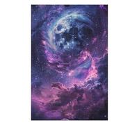 Puzzle Per Adolescenti 1000pcs(75x50cm) Cosmic Moonlit Sky Puzzle Per Adolescenti Gioco Rompicapo Difficile Aiuta L'esercizio Del Cervello 1000pcs(75x50cm)