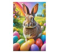 Puzzle Per Adolescenti 1000pcs(75x50cm) Easter Bunny with Colorful Eggs Puzzle Per Adulti Giochi Rilassanti Corsa Di Velocità Regali Di Natale E Compleanno 1000pcs(75x50cm)
