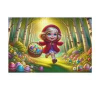 Puzzle Per Adolescenti 1000pcs(75x50cm) Easter Egg Hunt in Forest Puzzle Per Adolescenti Giocattoli Antistress Regali Per Donne Interazione Genitore-figlio 1000pcs(75x50cm)