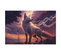 Puzzle Per Adolescenti 1000pcs(75x50cm) Electric Fox Nature's Power Unleashed Puzzle Per Adulti Gioco Per Famiglie Decorazione Perfetta Regali Di Natale E Compleanno 1000pcs(75x50cm)